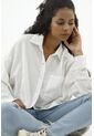 Camisa Crudo Semitransparente Para Mujer de topmark