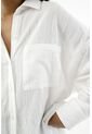 Camisa Crudo Semitransparente Para Mujer de topmark