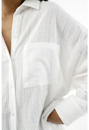 Camisa Crudo Semitransparente Para Mujer