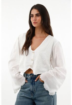 Topmark Abrigo Con Bordado En Frente Para Mujer