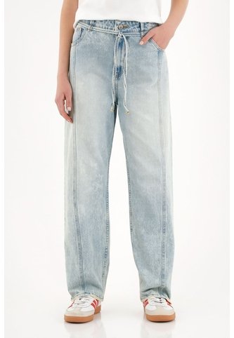 Topmark Jean Recto Tiro Alto Azul Claro Para Mujer topmark