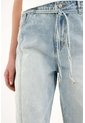 Topmark Jean Recto Tiro Alto Azul Claro Para Mujer de topmark