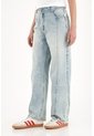 Topmark Jean Recto Tiro Alto Azul Claro Para Mujer de topmark