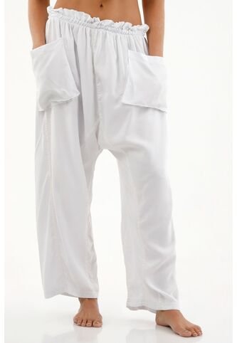 Topmark Pantalón Blanco Oversize Para Mujer topmark