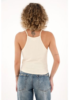 Topmark Camiseta De Silueta Ajustada Crudo De Silueta Amplia Para Mujer