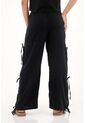 Topmark Pantalón Con Aberturas Y Diseño Floral Negro Para Mujer de topmark
