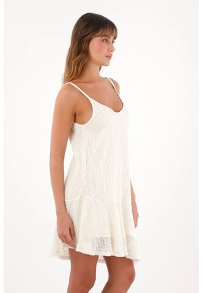 Topmark Vestido Corto Con Escote En V Crudo Para Mujer