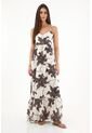 Vestido Largo Con Estampado De Flores Para Mujer de topmark
