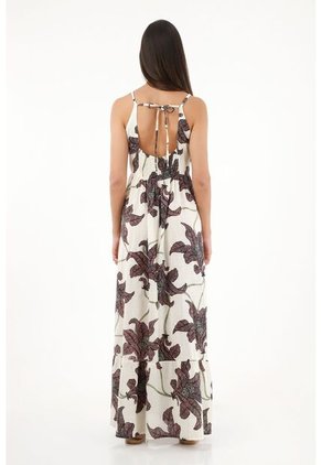 Vestido Largo Con Estampado De Flores Para Mujer