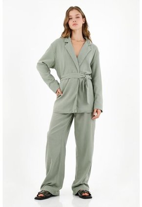 Chaqueta Verde Tipo Blazer Para Mujer