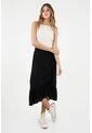 Falda Midi Negra Para Mujer de topmark