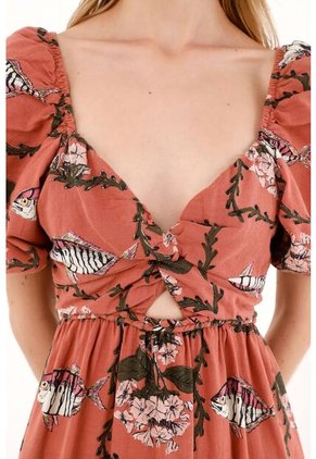 Vestido Largo Con Manga Englobada Para Mujer