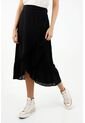 Falda Midi Negra Para Mujer de topmark