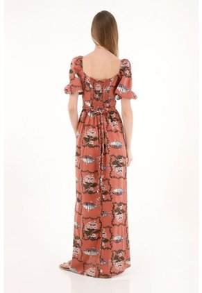 Vestido Largo Con Manga Englobada Para Mujer