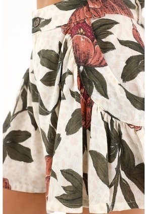 Topmark Bermuda Con Estampado De Flores Para Mujer