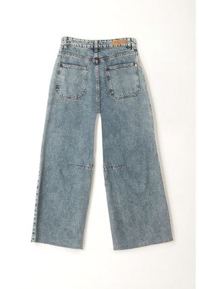 Topmark Jean Wide Leg Tiro Alto Azul Para Mujer