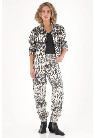 Topmark Jean Mom En Dril Estampado Para Mujer topmark