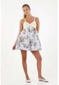 Topmark Vestido Floral Abombachado Para Mujer de topmark