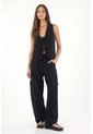 Topmark Chaleco De Tiras En Delantero Negro Para Mujer de topmark