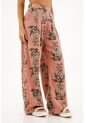 Topmark Pantalón Rosado Tiro Alto Con Estampado De Flores Para Mujer de topmark