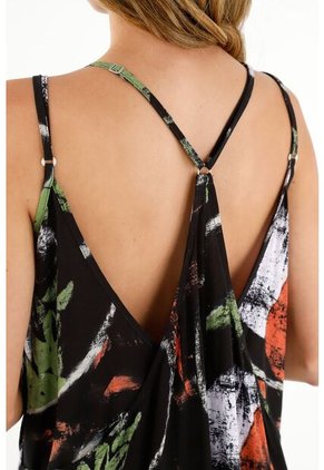 Topmark Vestido Estampado De Tiras Para Mujer