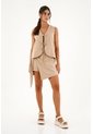 Topmark Falda Short Crudo Con Tapa Delantera Para Mujer de topmark