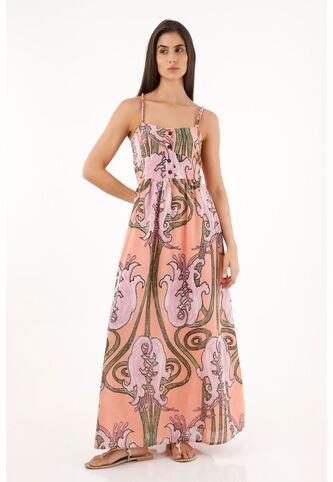 Vestido Largo Con Estampado De Flores Para Mujer topmark