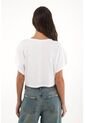 Topmark Camiseta Crop Amplia Blanca Para Mujer de topmark