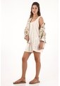 Topmark Enterizo Corto Tipo Mono Crudo Para Mujer de topmark