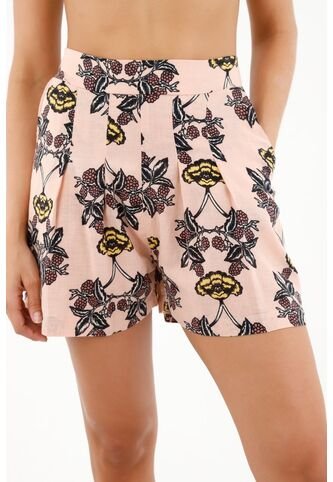 Topmark Bermuda De Tiro Alto Estampada Para Mujer topmark