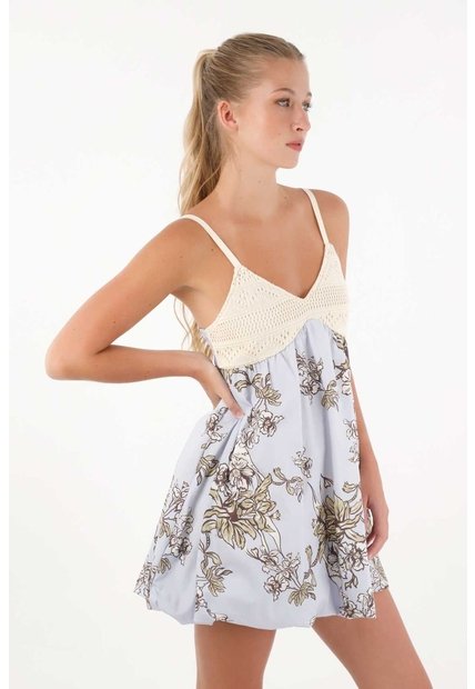 Topmark Vestido Floral Abombachado Para Mujer