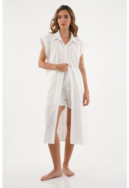 Camisa Crudo Manga Sisa Para Mujer