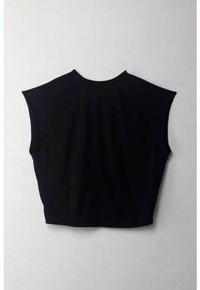 Topmark Camiseta Con Cortes Verticales Negra Para Mujer