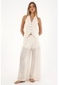 Topmark Pantalón Oversize Tejido Crudo Para Mujer de topmark