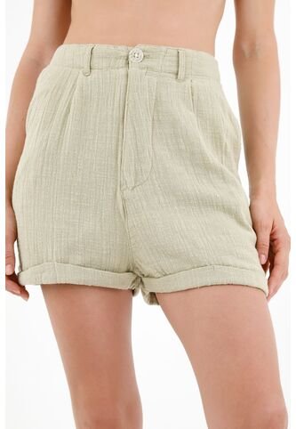 Topmark Bermuda Verde Con Guardapolvo En Ruedo Para Mujer topmark