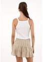Topmark Camiseta Crop Ajustada Blanca Para Mujer de topmark