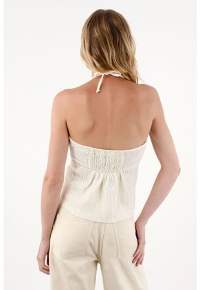 Topmark Camiseta Strappless Crudo Para Mujer