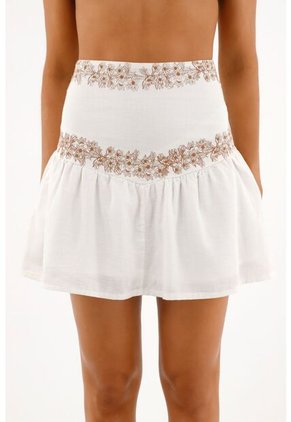 Topmark Falda Corta Con Estampado De Flores Para Mujer