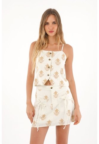 Topmark Camisa De Tiras Estampada Para Mujer topmark