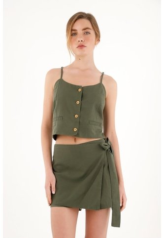 Topmark Camisa Verde De Tiras Para Mujer topmark