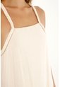 Topmark Vestido Largo De Tela Con Textura Crudo Para Mujer de topmark