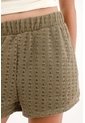 Topmark Short Con Pretina Elástica Tejido Verde Para Mujer de topmark