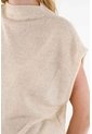 Topmark Camiseta Oversize De Cuello Alto De Ajuste Cómodo Para Mujer de topmark