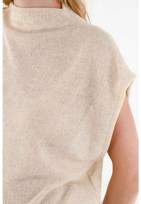 Topmark Camiseta Oversize De Cuello Alto De Ajuste Cómodo Para Mujer