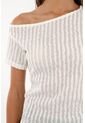 Topmark Camiseta Semiajustada Con Textura Crudo Para Mujer de topmark