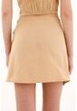 Falda Corta Tipo Pareo Café Para Mujer de topmark