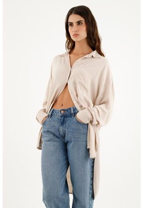 Camisa Oversize Gris Para Mujer