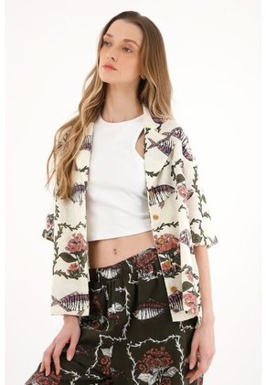 Topmark Camisa Tipo Bowling Estampada Para Mujer