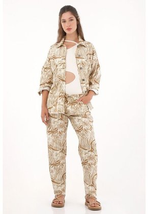 Topmark Chaqueta Amplia Con Estampado De Flores Para Mujer