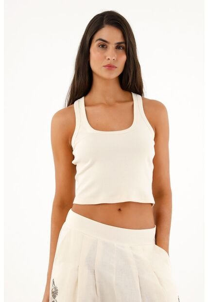 Topmark Camiseta Crudo En Rib Para Mujer